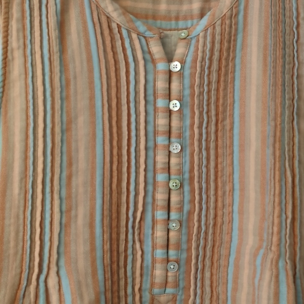 Faherty Isha organic cotton Gauzy Pintuck tunic Dress With Pockets Vacation XXL - Picture 7 of 10